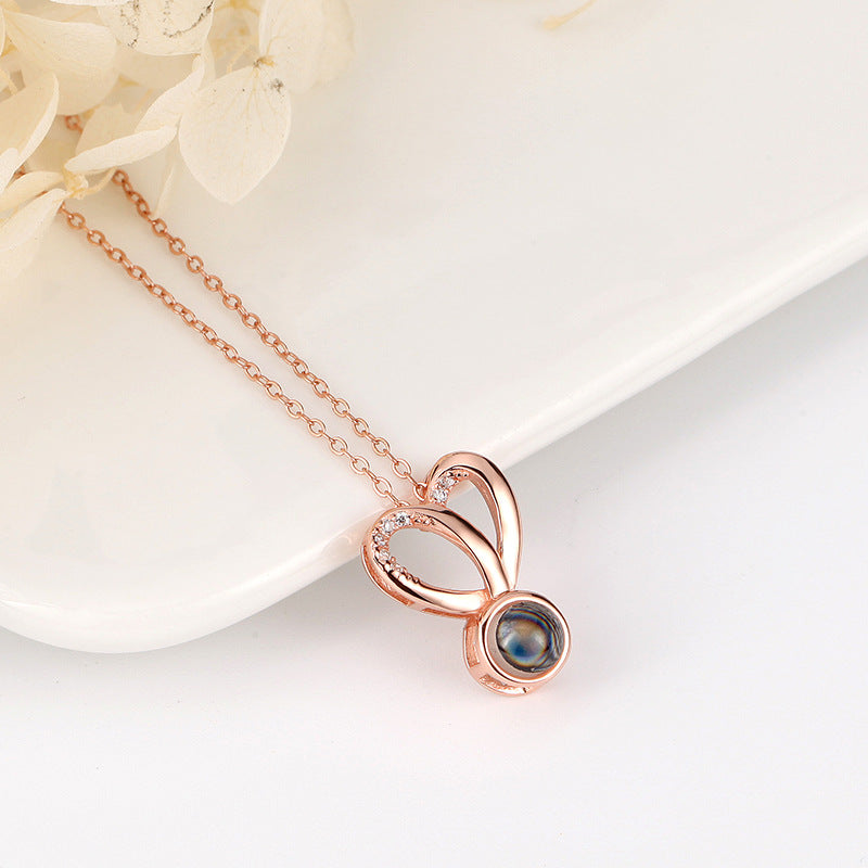 I Love Your Heart Shaped Projection Necklace