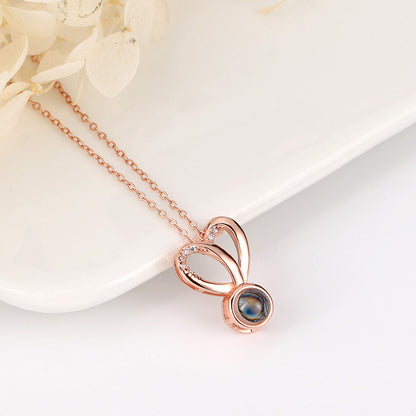 I Love Your Heart Shaped Projection Necklace