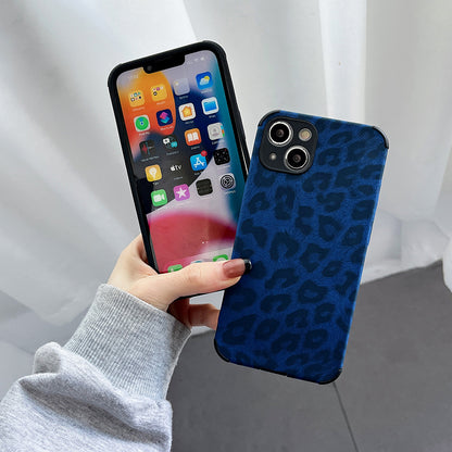 Fashion Personality Klein Blue Zebra Leopard Print Phone Case