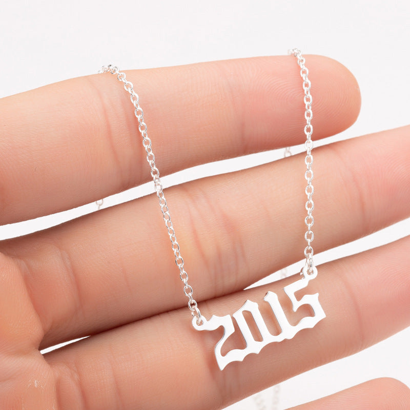 Special Date Year Number Necklace