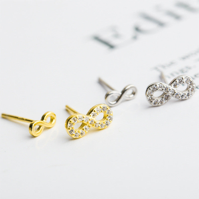 Sterling silver number symbol earrings