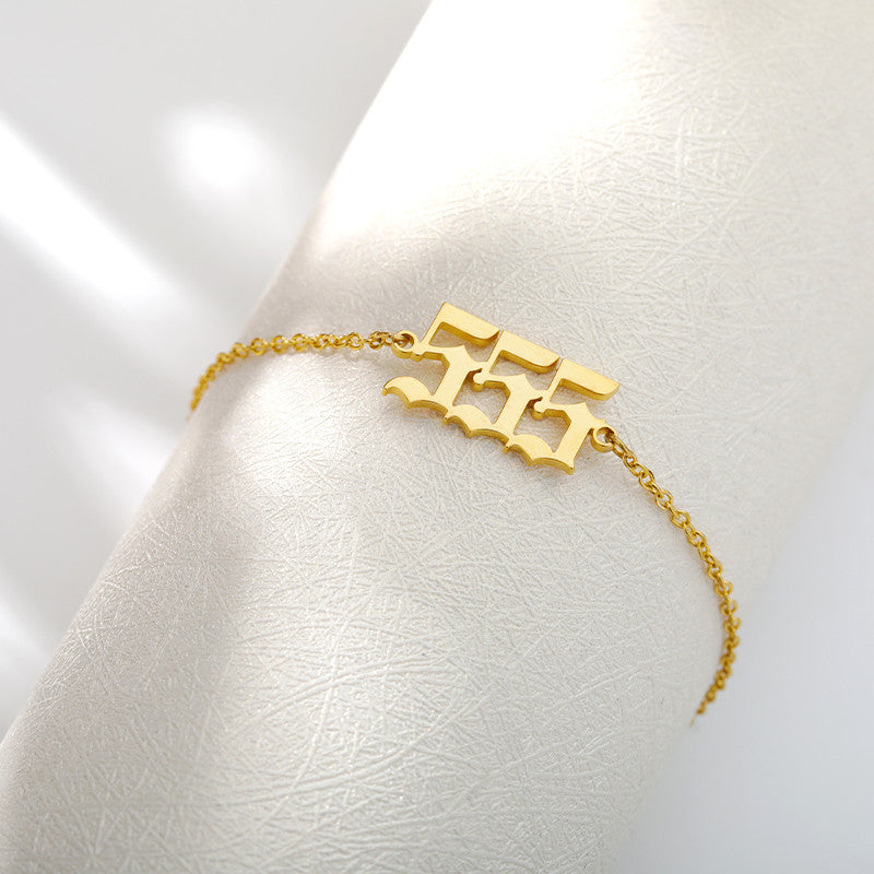 Personalized Lucky Angel Number Bracelet Stainless Steel