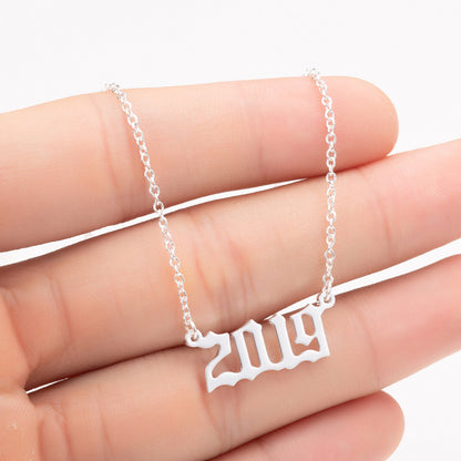 Special Date Year Number Necklace