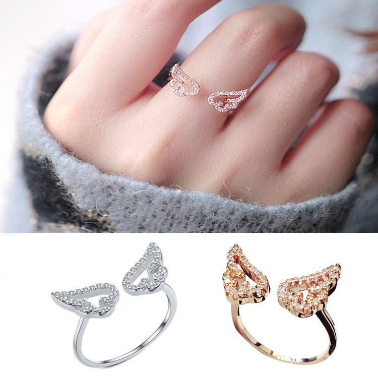 Fashion Angel Wings Wings Rings Women's Tide Accessories Cute Rings Accessories