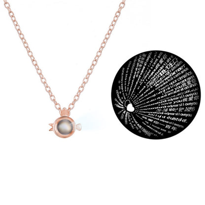 100 languages I love you projection necklace
