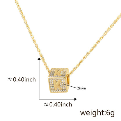 Custom Initial Letter Necklace - Personalized A-Z Name Pendant Gold Jewelry