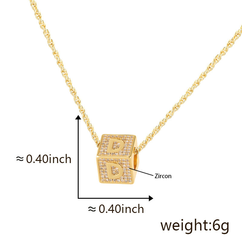 Custom Initial Letter Necklace - Personalized A-Z Name Pendant Gold Jewelry