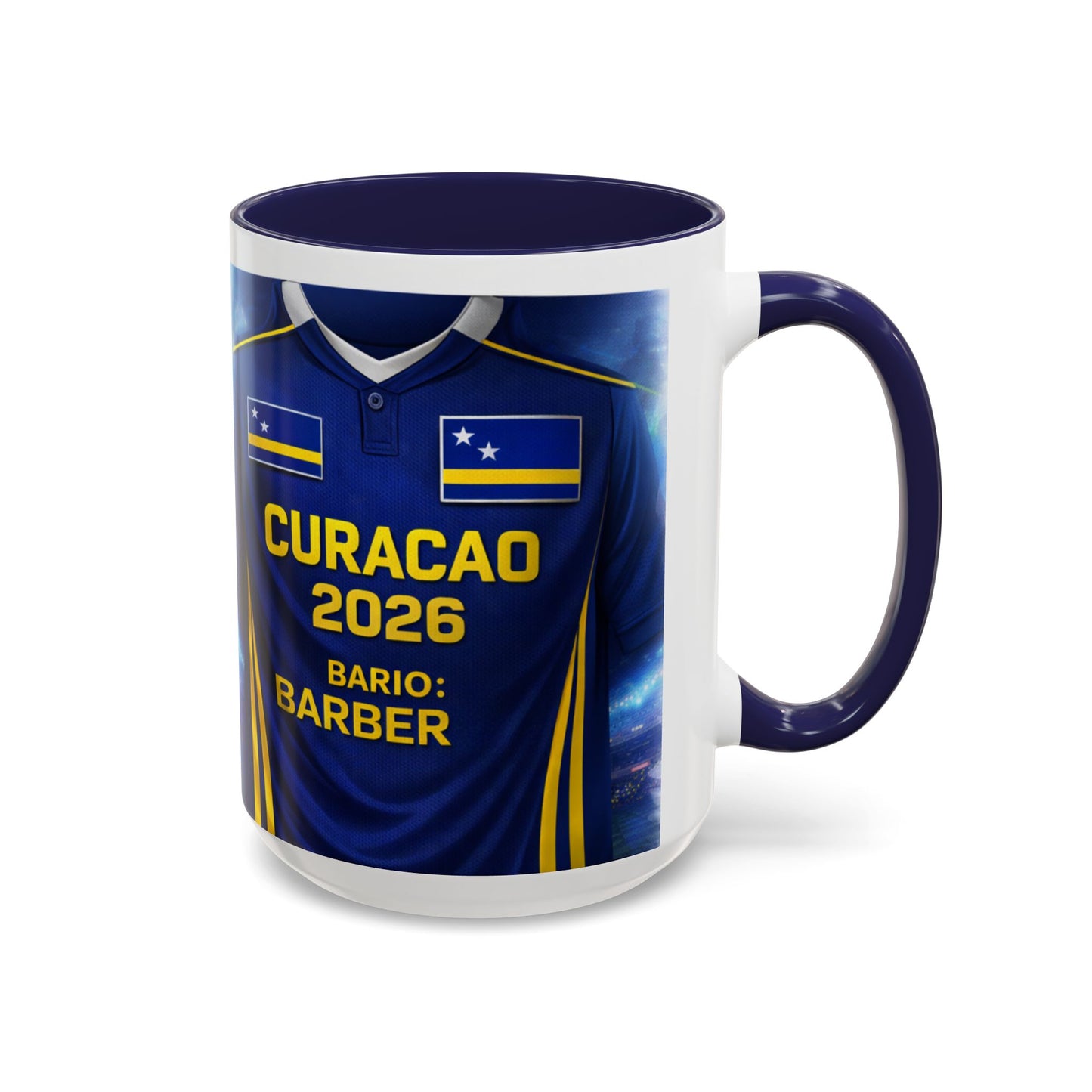 Curacao 2026 Soccer Jersey Mug | Accent Coffee Mug