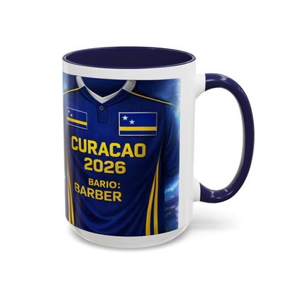 Curacao 2026 Soccer Jersey Mug | Accent Coffee Mug