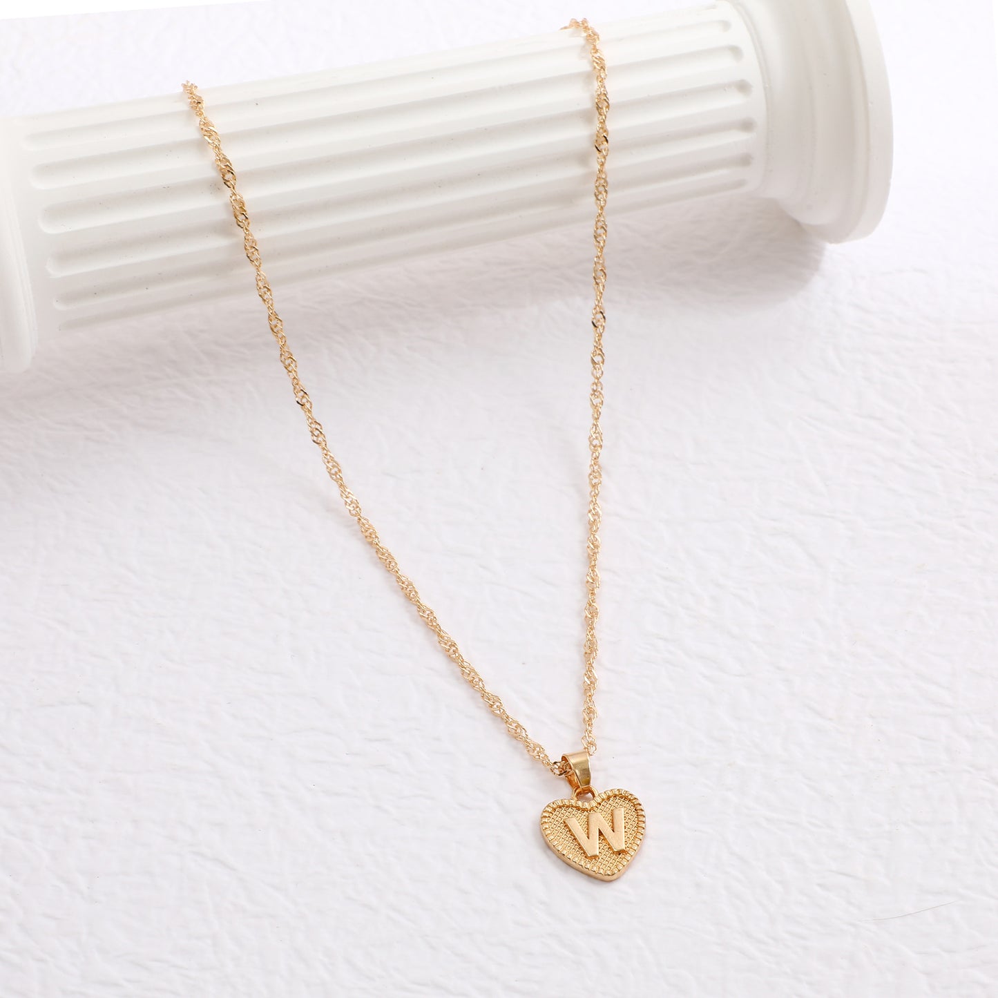 Fashion Jewelry Creative Simple Women's Peach Heart Letter Necklace Love Pendant