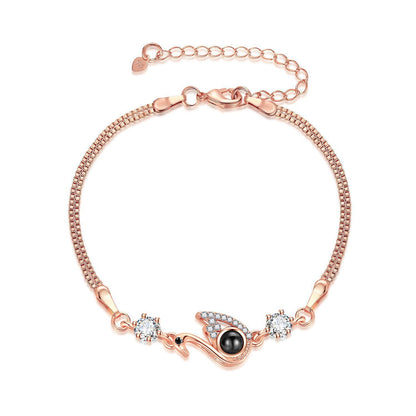 Languages Projection I Love You Swan Projection Bracelet