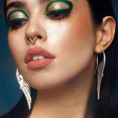 Exaggerated Angel Wings Pendant Earrings