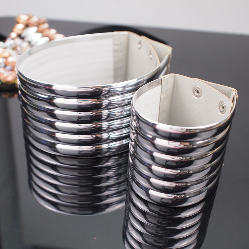 Exaggerated necklace choker bracelet set