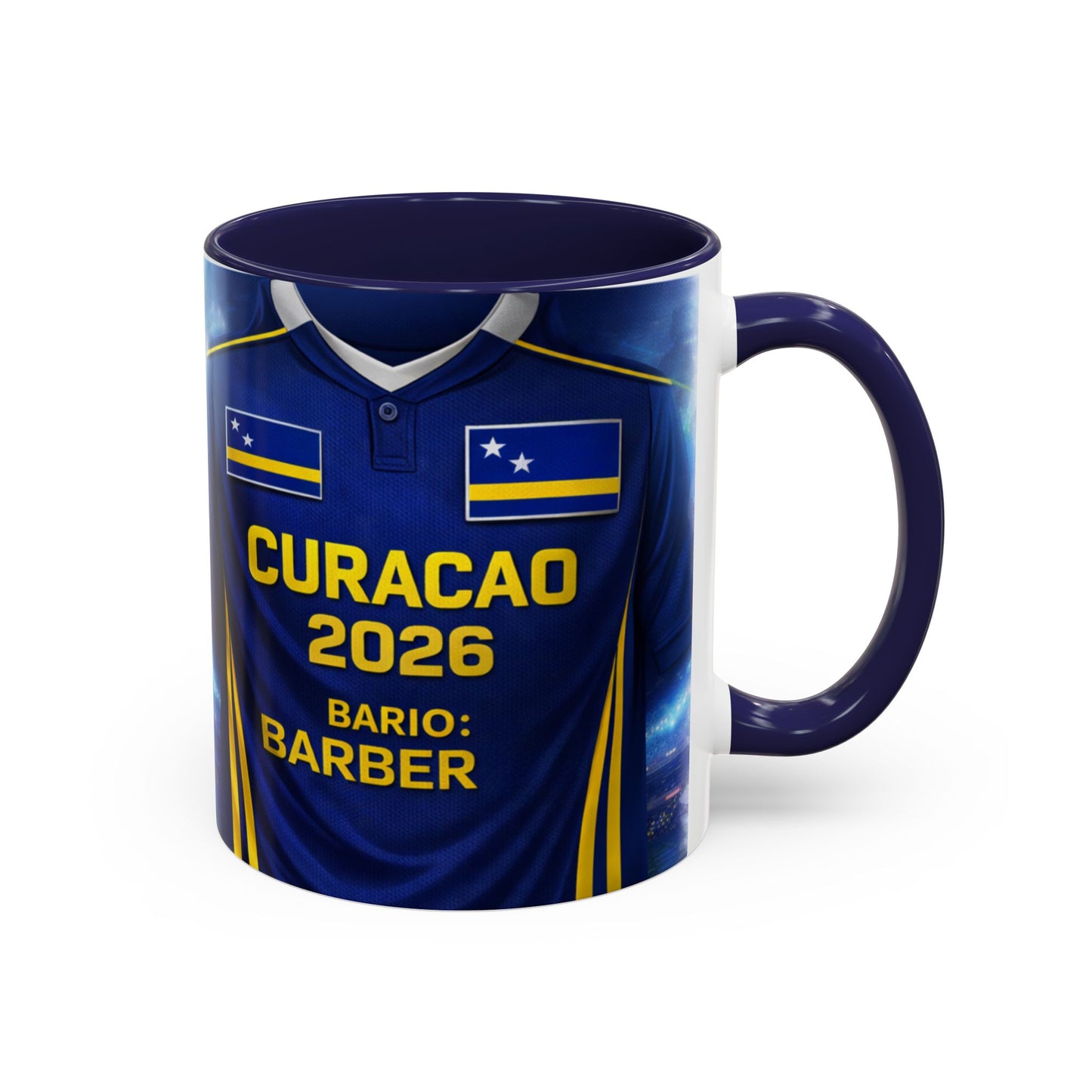 Curacao 2026 Soccer Jersey Mug | Accent Coffee Mug
