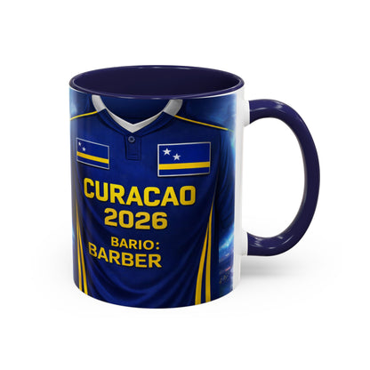 Curacao 2026 Soccer Jersey Mug | Accent Coffee Mug