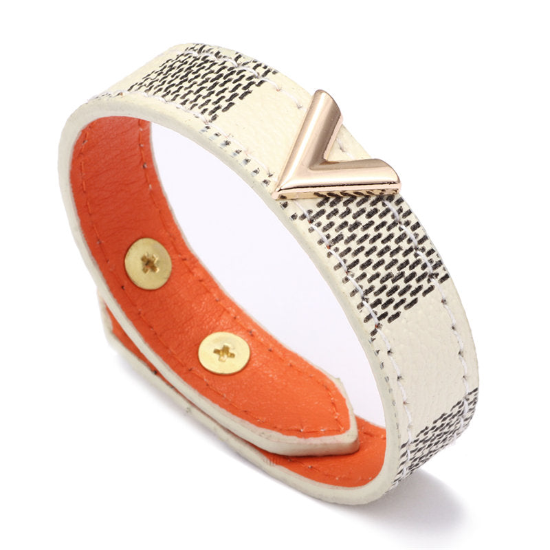Leopard head U-shaped alloy simple bracelet