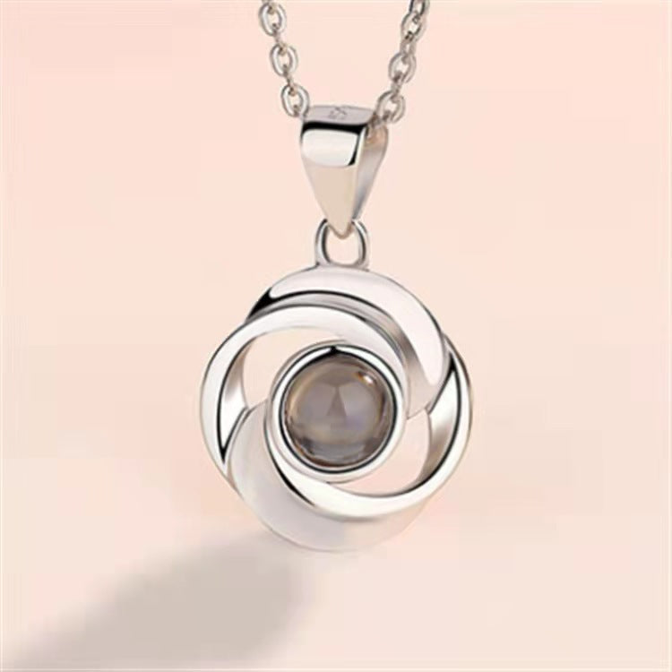 I Love Your Necklace Girl Projection Color Picture