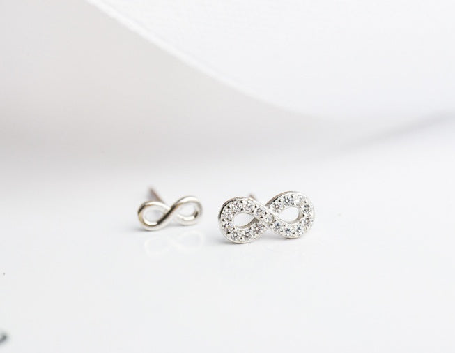 Sterling silver number symbol earrings