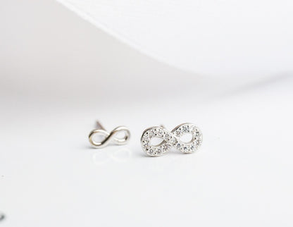 Sterling silver number symbol earrings