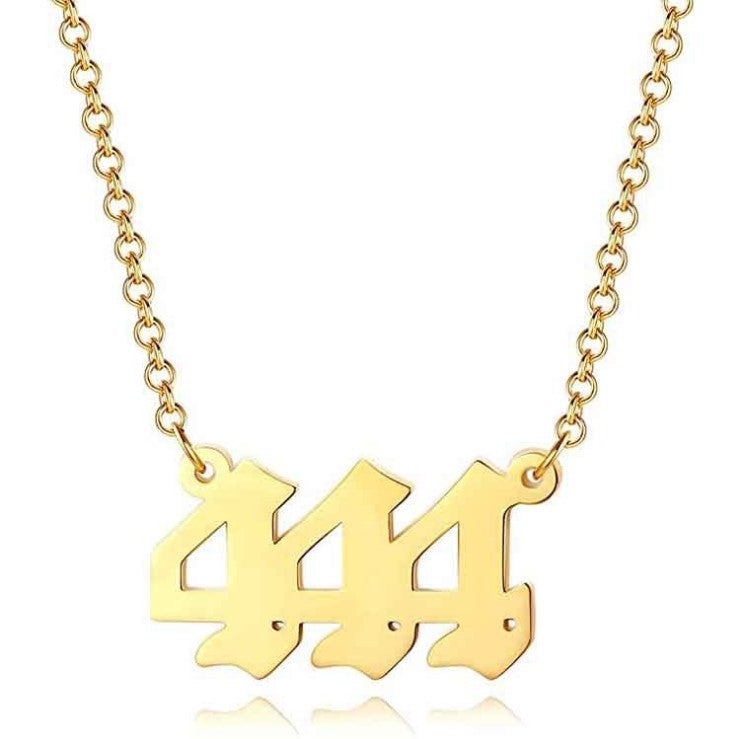 Angel Number Necklace 0-9 Pendant Short Necklace Women