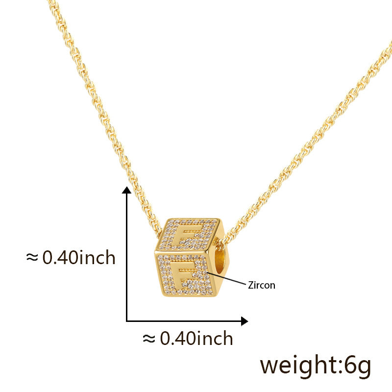 Custom Initial Letter Necklace - Personalized A-Z Name Pendant Gold Jewelry