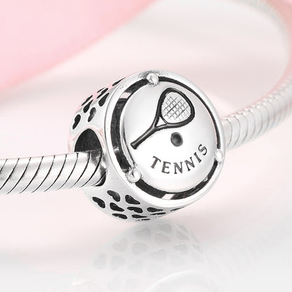 Football Basketball Sports Beads Hollow Loose Beads S925 Sterling Silver Beads Diy Bracelet Accessories