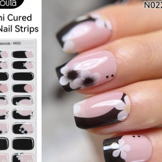 Semi-cured Gel Ice Transparent Nude Color Nail Stickers