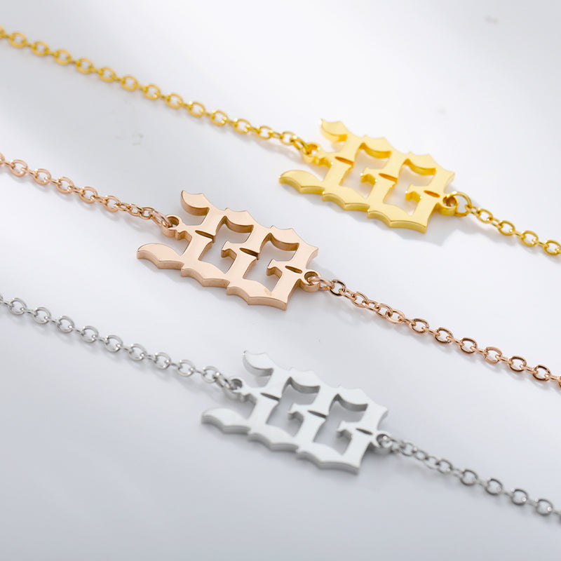 Personalized Lucky Angel Number Bracelet Stainless Steel