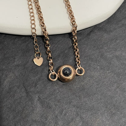 Personalized Photo Projection Titanium Steel Couple Bracelet