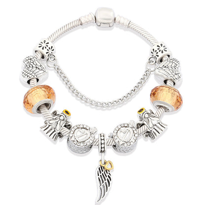 Guardian Angel Heart Wing Bracelet