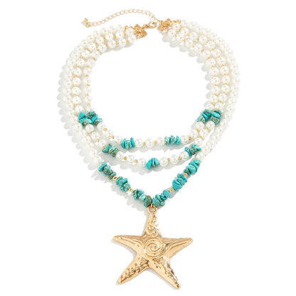 Exaggerated Starfish Large Pendant Women's Necklace