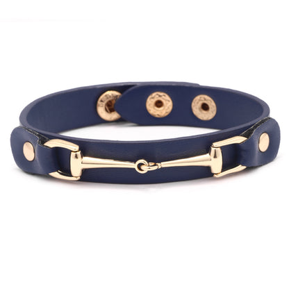Leopard head U-shaped alloy simple bracelet