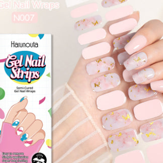 Semi-cured Gel Ice Transparent Nude Color Nail Stickers