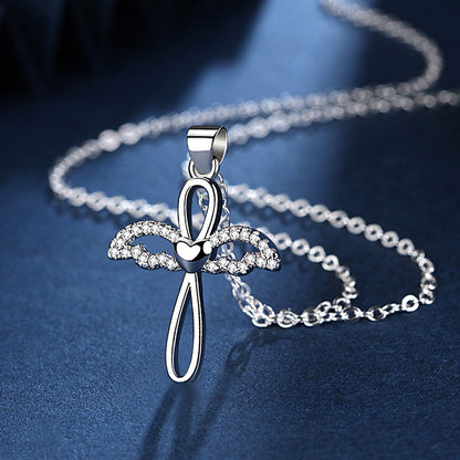 Angel cross pendant