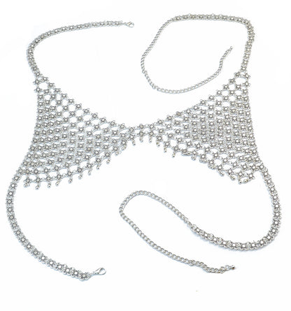 Europe And America Retro Exaggerated Hollow Bra Chain Sexy Hand-woven Body Chain