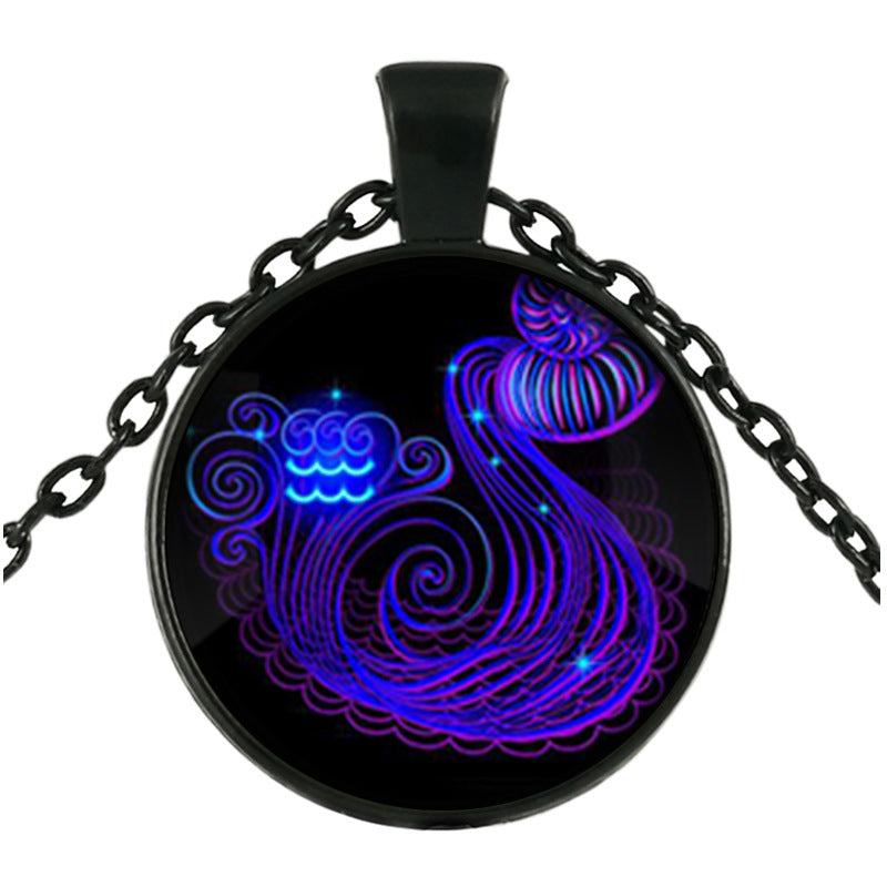 Twelve Constellation Time Gem Necklace