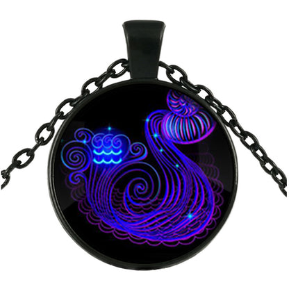 Twelve Constellation Time Gem Necklace