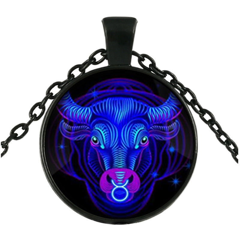 Twelve Constellation Time Gem Necklace