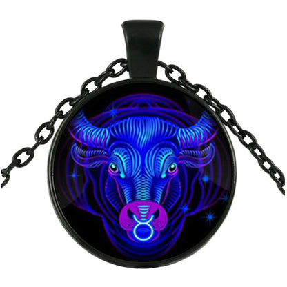 Twelve Constellation Time Gem Necklace