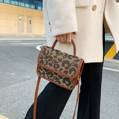 Personalized Leopard Print Small Bag Female Fashion Simple Retro