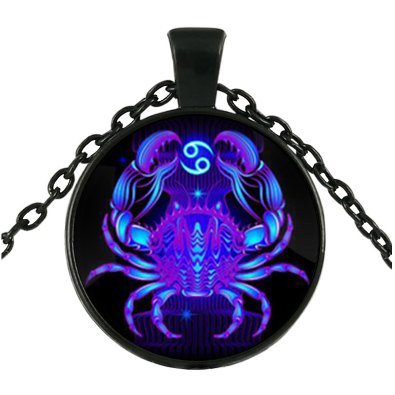 Twelve Constellation Time Gem Necklace