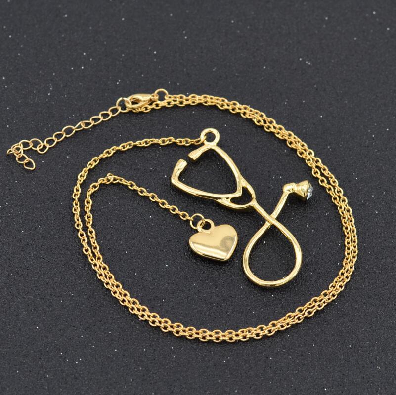 Creative Love ECG Stethoscope Pendant Necklace