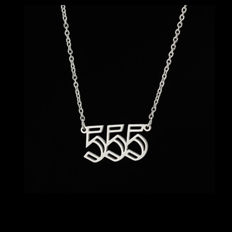 Fashion Vintage Double Cutout Number Necklace