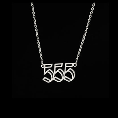 Fashion Vintage Double Cutout Number Necklace