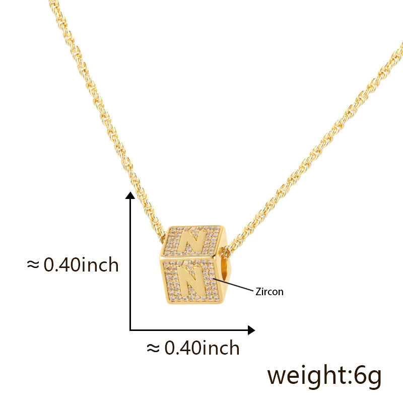 Custom Initial Letter Necklace - Personalized A-Z Name Pendant Gold Jewelry