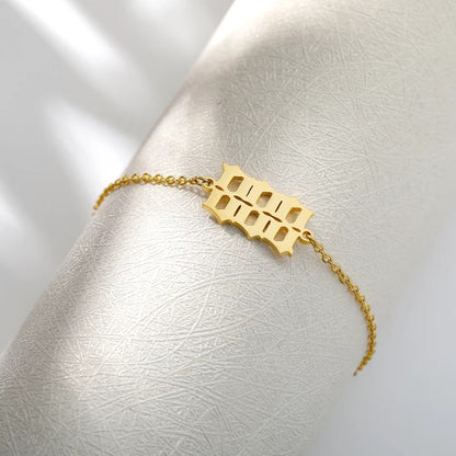 Personalized Lucky Angel Number Bracelet Stainless Steel