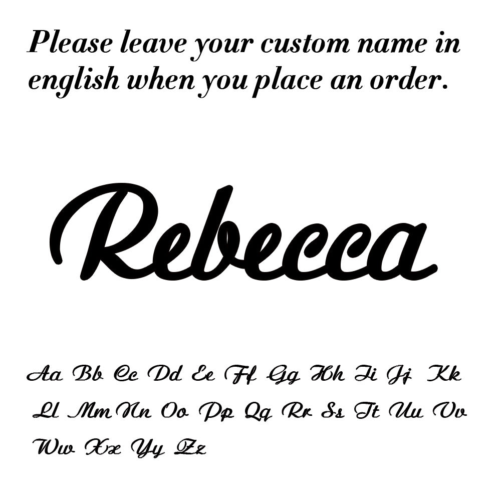 Name Necklace Personalized Gold Stainless Steel English Letter Pendant