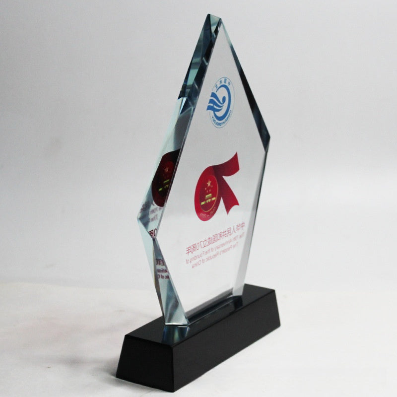 Crystal Trophy Medal Personality Licensing Authority Free Lettering Iceberg Prize Staff Award Souvenir