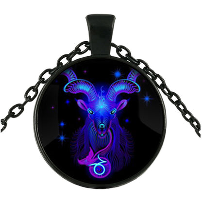 Twelve Constellation Time Gem Necklace