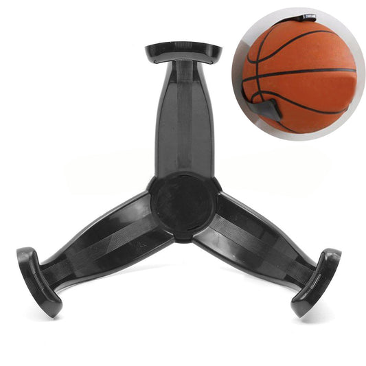 Basketball ball catching football wall display stand